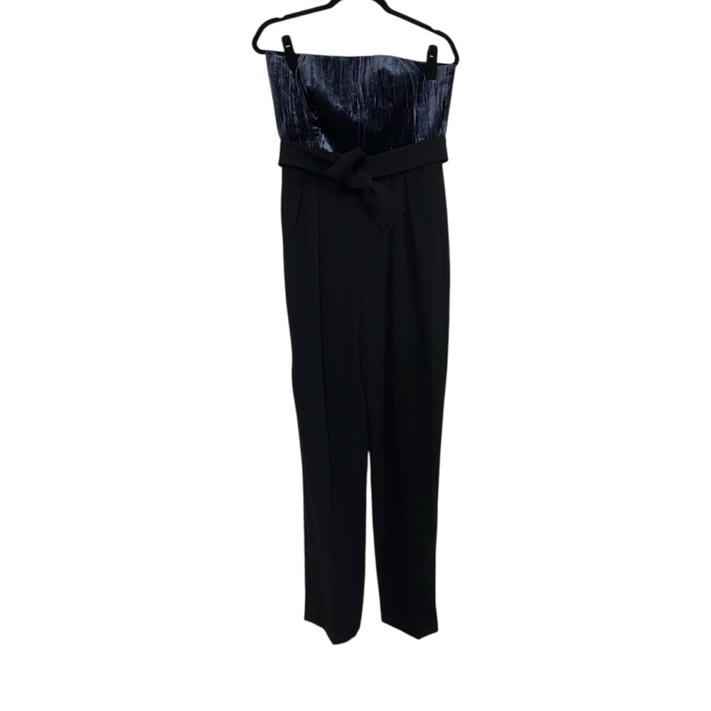 Per Se by Carlisle Strapless Velvet Tapered Straight Leg